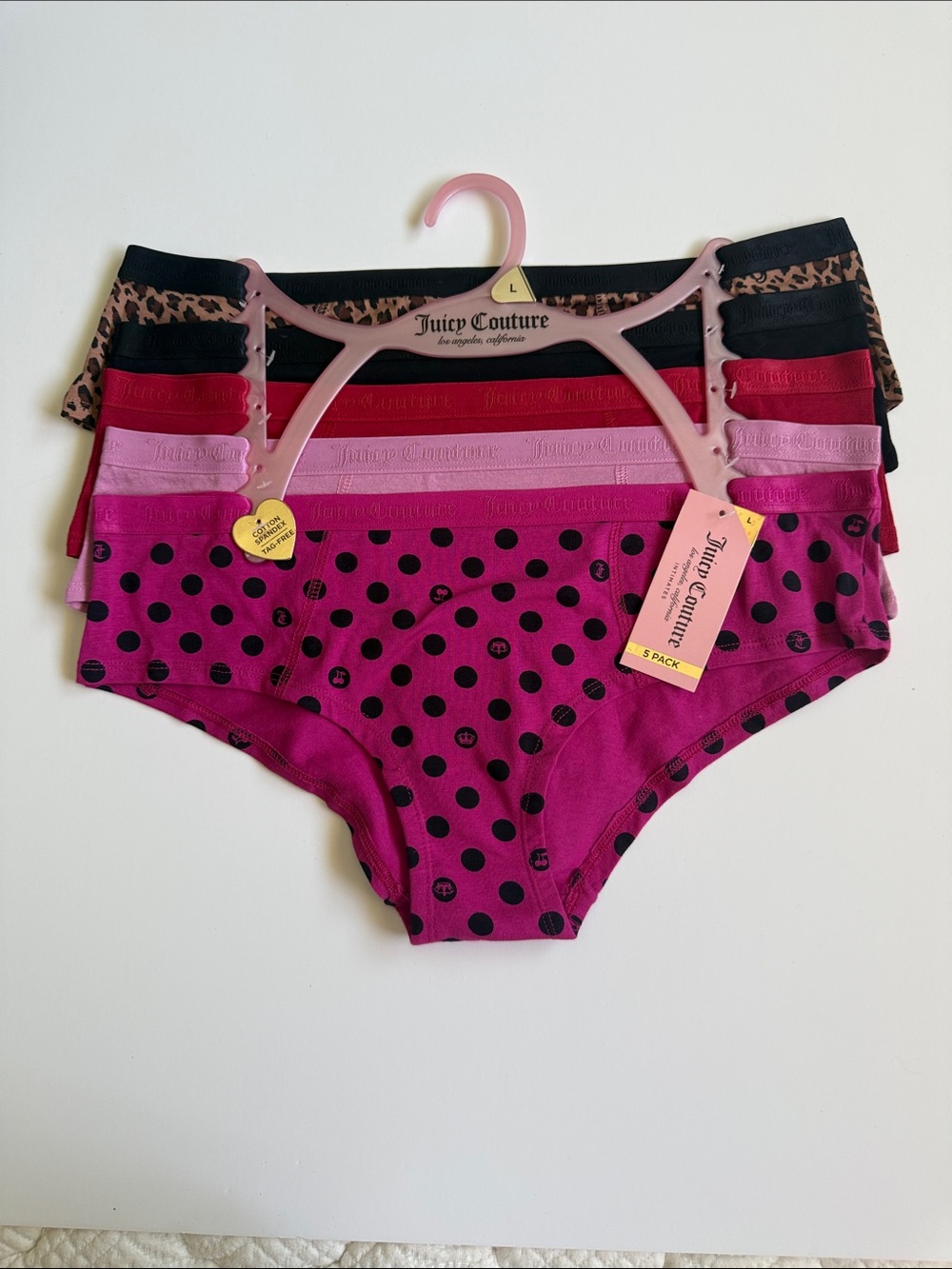 Juicy Couture Cotton Spandex Panties SZ L NEW
